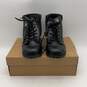NIB Trotters Womens Black Leather Side Zip Ankle Winter Boots Size 12 image number 1