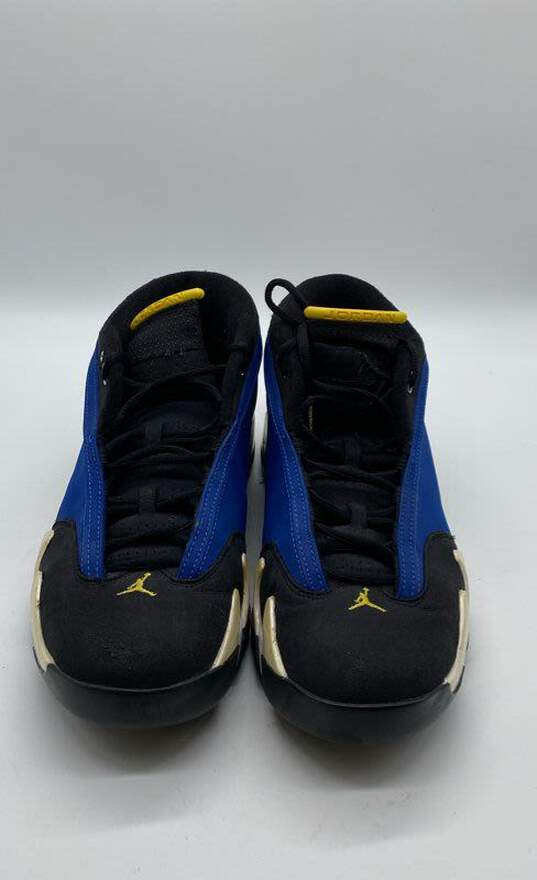 Authentic Nike Air Jordan 14 Retro Low 2015 Laney Blue Athletic Shoe M 13 image number 2