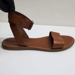 Madewell Boardwalk Sandal Women Size 8.5 Brown Leather Ankle Strap alternative image