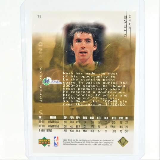 2000-01 HOF Steve Nash Black Diamond Gold /500 Dallas Mavericks image number 3