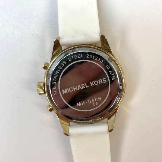 Designer Michael Kors MK5406 Gold-Tone Chronograph Analog Wristwatch image number 4