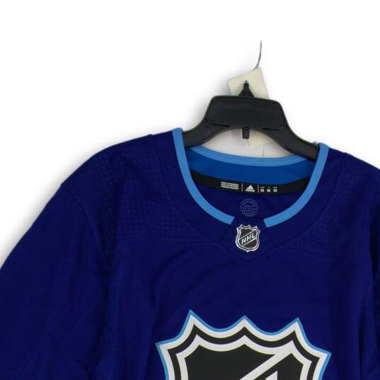 Adidas Mens Blue NHL All Star Game Long Sleeve Pullover Hockey Jersey Size 56 image number 3