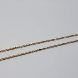 AD 14k Gold Two Tone .13 Carat Diamond Pendant Necklace 3.2g alternative image
