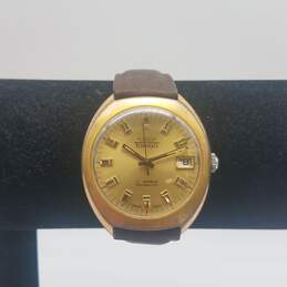 Torigo 36mm WR Gold Hands/Dial Retro Inca Bloc Vintage Date Men's Watch