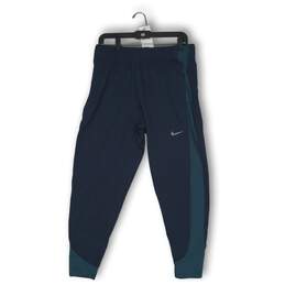 NWT Nike Womens Joggers Pants Tapered Leg Zipper Pockets Pull On Blue Size Large