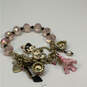 Designer Betsey Johnson Gold-Tone Link Chain Beaded Multiple Charm Bracelet image number 3