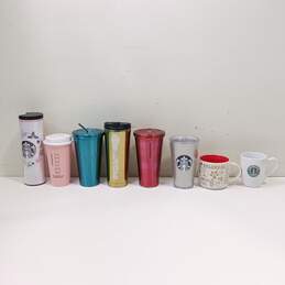 8pc Bundle of Assorted Starbucks Tumblers and Coffee Mugs
