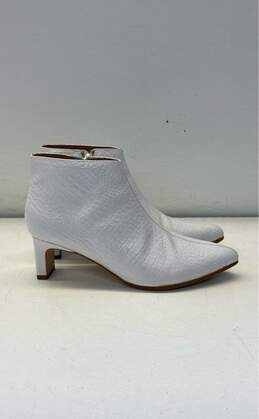 Bared AU Embossed Leather Reptile texture White Western Boot Women 6.5
