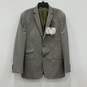 NWT English Laundry Mens Gray Plaid Notch Lapel Two Button Blazer Size 44L image number 1