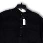 NWT Womens Black Sleeveless Front Pockets Button-Up Shirt Size L Tall image number 3