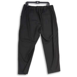 Womens Gray Flat Front Slash Pocket Straight Leg Ankle Pants Size XL alternative image