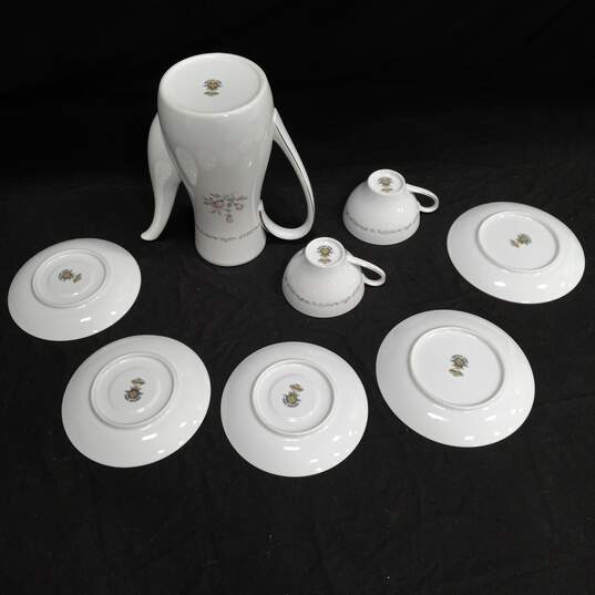 9pcs. Whites Noritake China Set of Tea Cups, Pitchers & Plates image number 3
