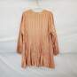 Asos Peach Eyelet Long Sleeve Baby Doll Dress WM Size 6 NWT image number 2