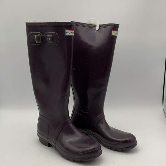 Womens Original Gloss W23616 Purple Pull On Knee High Rain Boots Size 8 M image number 3