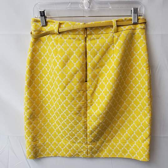 Kate Spade Yellow Meredith Jacquard Skirt Size 2 image number 2