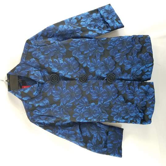 IC By Connie Women Blue Floral Jacket M NWT image number 1