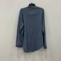 Womens Blue Mock Neck Drawstring Long Sleeve Pullover Sweatshirt Size XL image number 2