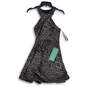NWT B. Smart Womens Black Glitter Round Neck Sleeveless Back Zip A-Line Dress 1 image number 1