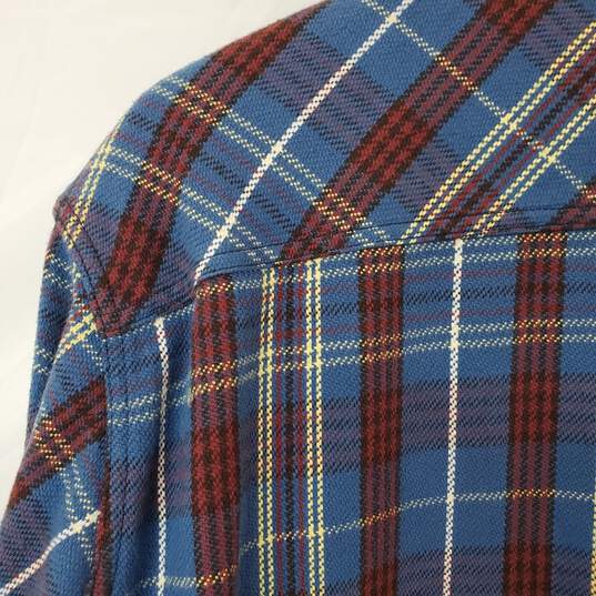 Vintage Working Goods Co. Wear Well Blue Plaid Long Sleeve Shirt Size 4 (XL) image number 5