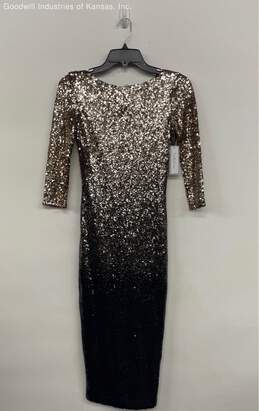 Premier Amour Rose Gold and Black Ombre Formal Dress NWT - Size 2