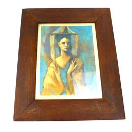 Artist Pablo Picasso Spanish Woman from Mallorca Vintage Framed Repro Art Print