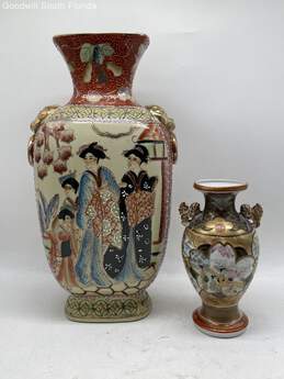 Japanese Geisha Girl Large & Small Vase