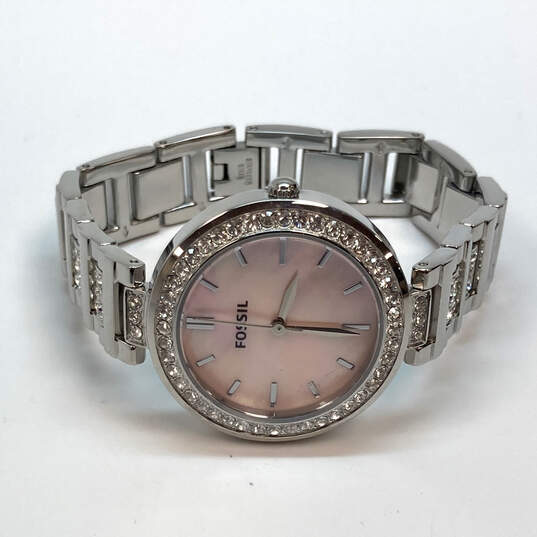 Designer Fossil BQ3182 Silver-Tone Dial Stainless Steel Analog Wristwatch image number 2