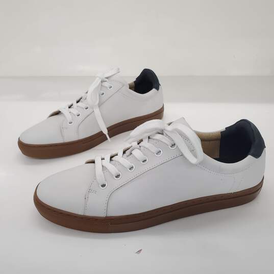 Banana Republic Men's Niklas White Leather Ortholite Sneakers Size 10 image number 1