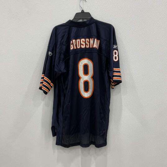 Mens Blue Orange NFL Chicago Bears Rex Grossman #8 Football Jersey Size L image number 2