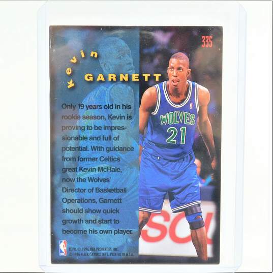 1995-96 HOF Kevin Garnett Fleer Rookie Minnesota Timberwolves image number 3