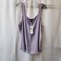 Eileen Fisher Square Neck Purple Sleeveless Silk Cami Sz 1X image number 1