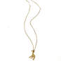 Designer J. Crew Gold-Tone Link Chain Fashionable Giraffe Charm Necklace image number 2