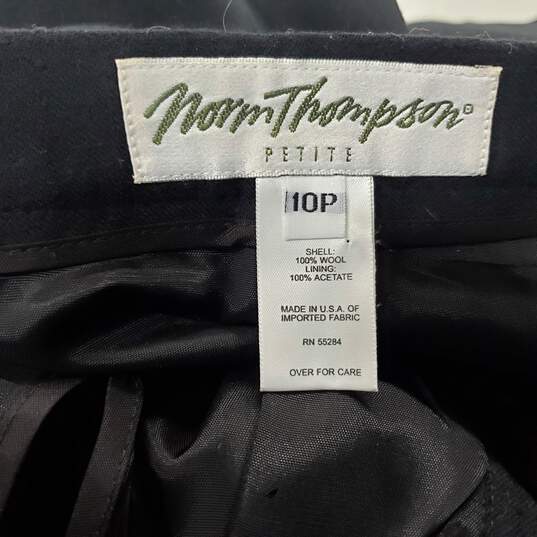 Norm Thompson Petite Women's Black Wool Slacks Size 10P image number 3