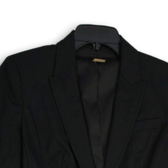 J.Crew Mens Black Notch Lapel Single Breasted One-Button Blazer Size 4 image number 3