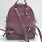 Michael Kors Rhea Floral Burgundy Studded Leather Backpack Bag image number 2