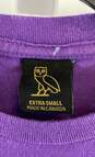 OVO October's Very Own Mens Purple Owl Graphic Short Sleeve T-Shirt Size XS image number 3