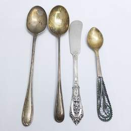 Birks/Wallace Sterling Silver Assorted Spoon, Butter Knife Bundle 4pcs. 71.8g