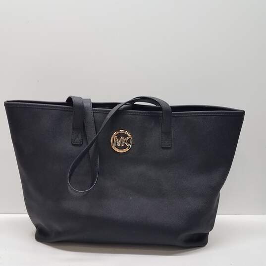 Michael Kors Saffiano Leather Tote Black image number 1