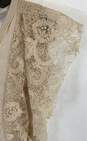 NWT Free People Womens Beige Ruffle Short Sleeve V Neck Lace Blouse Top Size M image number 3