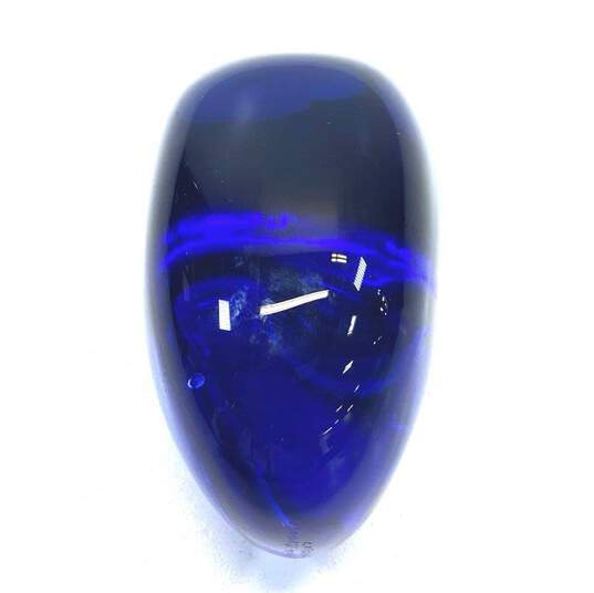 Kosta Boda Art Glass Handcrafted Blue 3in Glass Bertil Vallien Brian Sculpture image number 3