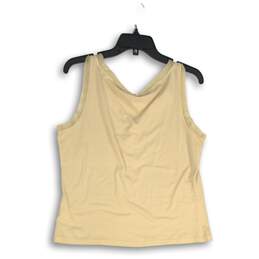 Johnny Was Womens Tan V-Neck Sleeveless Pullover Tank Top Size Large alternative image