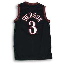 NBA Adidas Mens Black And Red Sixers Jersey #3 Iverson Size S alternative image