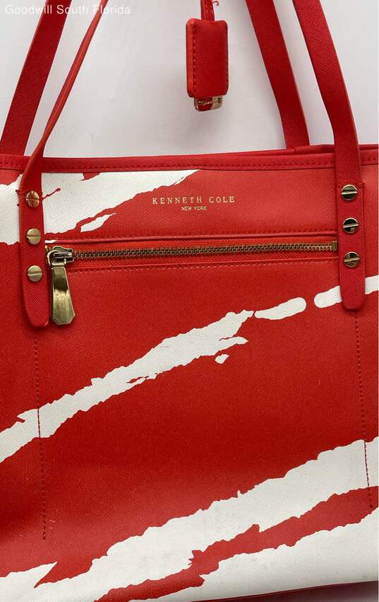 Kenneth Cole Womens Red Beige Handbag image number 2