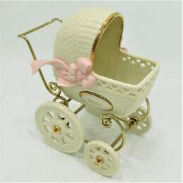 Lenox Rock A Bye Baby Girl Carriage Shower Cake Topper Figurine Sculpture IOB