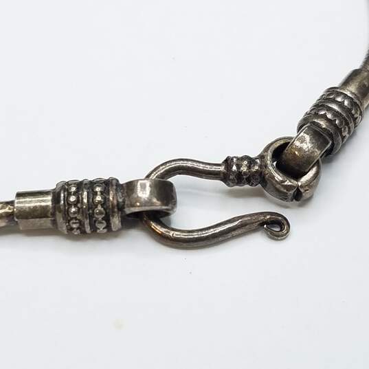Sterling Silver Multi - Gemstone Pendant W/ Tassels 18" Necklace 75.5g image number 3
