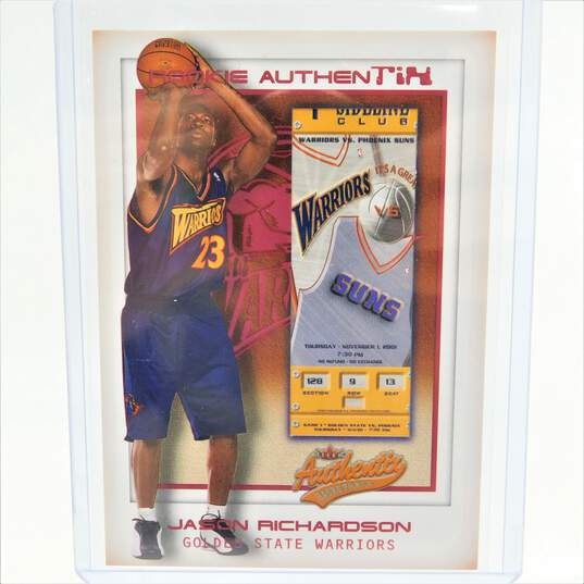 2001-02 Jason Richardson Fleer Authentix Rookie /1250 Golden St Warriors image number 1