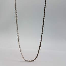 Buy the Sterling Silver Wrapped Rope Chain 21 Inch Necklace 20.0g
