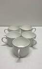 Vera Wang /Wedgewood Set of 5 Tea/Coffee Cups Blanc Sur Blanc Bone China image number 1