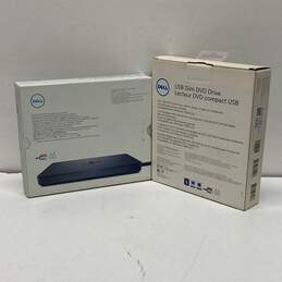 Lot of 2 Dell USB Slim DVD Drive DW316-SOLD AS IS, UNTESTED, OPEN BOX alternative image