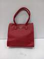 Tommy Hilfiger Red Faux Leather Tote Bag image number 1